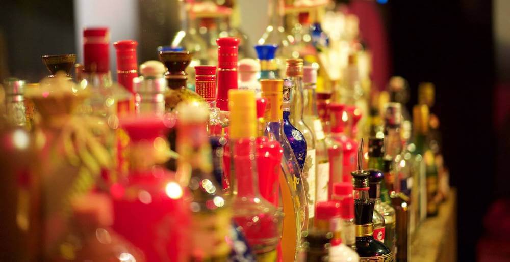 Baijiu on Bar Shelf